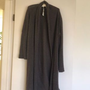 Cashmere long sweater coat